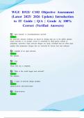 WGU D322&sol; C182 Objective Assessment &lpar;Latest 2025&sol; 2026 Update&rpar; Introduction to IT Guide &vert; Q&sol;A &vert; Grade A&vert; 100&percnt; Correct &lpar;Verified Answers&rpar;