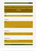 UX Design Questions and Correct Answers&sol; Latest Update &sol; Already Graded