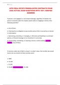 AYPO REAL ESTATE PROMULGATED CONTRACTS EXAM 2025&vert; ACTUAL EXAM QUESTIONS WITH 100&percnt; VERIFIED ANSWERS