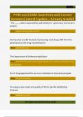 PHM 110 EXAM Questions and Correct  Answers&sol; Latest Update &sol; Already Graded 