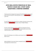 AYPO REAL ESTATE PRINCIPLES OF REAL ESTATE II EXAM 2025 &vert; STUDY GUIDE QUESTIONS & VERIFIED ANSWERS