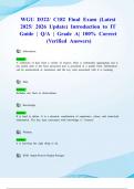 WGU D322&sol; C182 Final Exam &lpar;Latest 2025&sol; 2026 Update&rpar; Introduction to IT Guide &vert; Q&sol;A &vert; Grade A&vert; 100&percnt; Correct &lpar;Verified Answers&rpar;