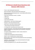 NP Women's Health Exam Questions And Answers 100&percnt; Correct 