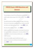 FHCE Exam 3 2025 Questions and Answers