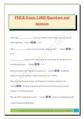 FHCE Exam 3 2025 Questions and Answers
