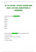 IS 101 EXAM 1 STUDY GUIDE UNR 2025 &vert; ACTUAL QUESTIONS & ANSWERS