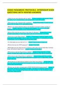  ICEMA PARAMEDIC PROTOCOLS- INTERNSHIP EXAM QUESTIONS WITH VERIFIED ANSWERS