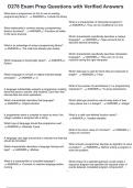D278 Exam Prep Questions with Verified Answers