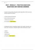 PECT - MODULE 3 - PRACTICE EXAM 2025&vert; QUESTIONS AND VERIFIED ANSWERS