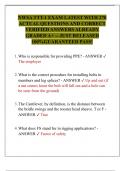 NWSA TTT-1 EXAM LATEST WITH 270  ACTUAL QUESTIONS AND CORRECT  VERIFIED ANSWERS ALREADY  GRADED A&plus; -- JUST RELEASED  100&percnt;GUARANTEED PASS&excl; 