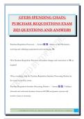 GFEBS SPENDING CHAIN&colon; PURCHASE REQUISITIONS EXAM 2025 QUESTIONS AND ANSWERS
