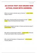 AZ CIVICS TEST 2025 BRAND NEW  ACTUAL EXAM WITH ANSWERS&period; 