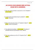 AZ CIVICS 2025 BRAND NEW ACTUAL  EXAM WITH ANSWERS&period;