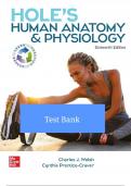 Test Bank for Hole&rsquo;s Human Anatomy and Physiology&comma; 16th Edition&comma; Charles Welsh&comma; Cynthia&period; STUDYY GUIDE