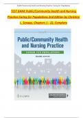 TEST BANK For Public &sol; Community Health and Nursing Practice&colon; Caring for Populations&comma; 2nd Edition&comma; Christine L&period; Savage&comma; Verified Chapters 1 - 22&comma; Complete Newest Version