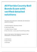 All Florida County Bail Bonds Exam with verified detailed solutions