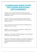 FLORIDA BAIL BOND STATE TEST GUIDE QUESTIONS WITH ANSWERS