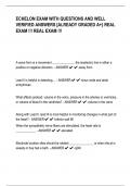 ECHELON EXAM WITH QUESTIONS AND WELL VERIFIED ANSWERS &lbrack;ALREADY GRADED A&plus;&rcub; REAL EXAM &excl;&excl;&excl; REAL EXAM &excl;&excl;&excl;