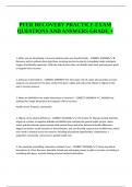 PEER RECOVERY PRACTICE EXAM QUESTIONS AND ANSWERS GRADE &plus;