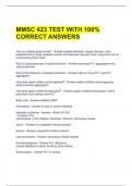 MMSC 423 TEST WITH 100&percnt; CORRECT ANSWERS 