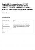 Chapter 22&colon; Neurologic System NEWEST  2025&sol;2026 COMPLETE QUESTIONS AND  CORRECT ANSWERS &lpar;VERIFIED ANSWERS&rpar;  &vert;ALREADY GRADED A&plus;&vert;&vert;BRAND NEW VERSION&excl;&excl;