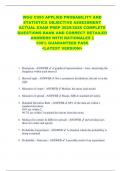 WGU C955 APPLIED PROBABILITY AND  STATISTICS OBJECTIVE ASSESSMENT  ACTUAL EXAM PREP 2025&sol;2026 COMPLETE  QUESTIONS BANK AND CORRECT DETAILED  ANSWERS WITH RATIONALES &vert;&vert;  100&percnt; GUARANTEED PASS  <LATEST VERSION> 