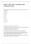 AAPC - CRC TEST 1 questions well answered to pass