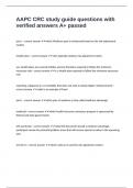 AAPC CRC study guide questions with verified answers A&plus; passed