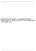 TEST BANK For Ebersole and Hess&rsquo; Gerontological Nursing & Healthy Aging&comma; 6th Edition by Theris A&period; Touhy&comma; and Kathleen F Jet&comma; All Chapters 1 - 28&comma; Complete Newest Version