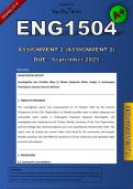 ENG1504 Assignment 2 Semester 2 2025 (Detailed Answers) - DUE September 2025