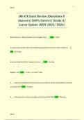 OB ATI Exam Review &vert;Questions & Answers&vert; 100&percnt; Correct &vert; Grade A &vert; Latest Update &lpar;NEW 2025&sol; 2026&rpar;
