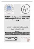 MNG3701 Assignment 2 &lpar;COMPLETE ANSWERS&rpar; Semester 2 2025 &ndash; DUE 2025&semi; 100&percnt; correct solutions and explanations&period; 