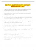 CCHP-MH QUESTIONS WITH CORRECT ANSWERS 2025&sol;2026