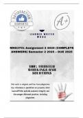 MNG3701 Assignment 2 2025 &lpar;COMPLETE ANSWERS&rpar; Semester 2  2025 &ndash; DUE 2025&semi;100&percnt; TRUSTED Complete&comma; trusted solutions and explanations