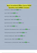 Basic Correctional Officer Course EXAM  Questions And CORRECT Answers 