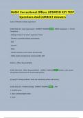 BASIC Correctional Officer UPDATED KEY TEST  Questions And CORRECT Answers