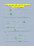 BASIC Correction Officer KEY TEST Questions  And CORRECT Answers