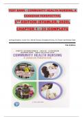 Community Health Nursing&colon; A Canadian Perspective 5th Edition &lpar;Stamler&comma; 2020&rpar; &ndash; Complete Test Bank for Chapters 1&ndash;33