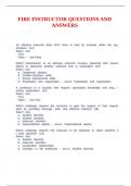 FIRE INSTRUCTOR QUESTIONS AND ANSWERS