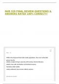 NUR 329 FINAL REVIEW QUESTIONS & ANSWERS RATED 100&percnt; CORRECT&excl;&excl;