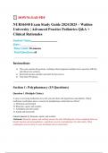 NURS6540 Exam Study Guide 2024&sol;2025 &ndash; Walden University &vert; Advanced Practice Pediatrics Q&A &plus; Clinical Rationales