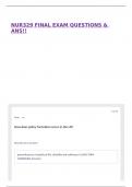 NUR329 FINAL EXAM QUESTIONS & ANS&excl;&excl;