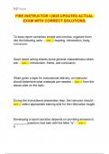FIRE INSTRUCTOR I 2025 UPDATED ACTUAL EXAM WITH CORRECT SOLUTIONS&period;