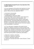 Certified Medical Surgical Practice Exam Questions With Complete Solutions