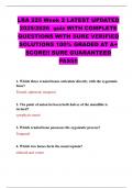 LRA 225 Week 2 LATEST UPDATED 2025&sol;2026  quiz WITH COMPLETE QUESTIONS WITH SURE VERIFIED SOLUTIONS 100&percnt; GRADED AT A&plus; SCORE&excl;&excl; SURE GUARANTEED PASS&excl;&excl;