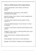 Med Cert 1 DODD Questions With Complete Solutions