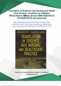 Translation of Evidence into Nursing and Health Care Practice 1st edition by Kathleen White&comma;Sharon &Auml;uley Brown ISBN 0826106153 978-0826106155 - Instant Download