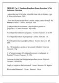 MRCOG Part 1 Numbers Factsheet Exam Questions With Complete Solutions