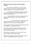 MRI Lab Week 1 Practice Questions With Complete Solutions
