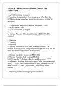 MRMC EXAM QUESTIONS WITH COMPLETE SOLUTIONS